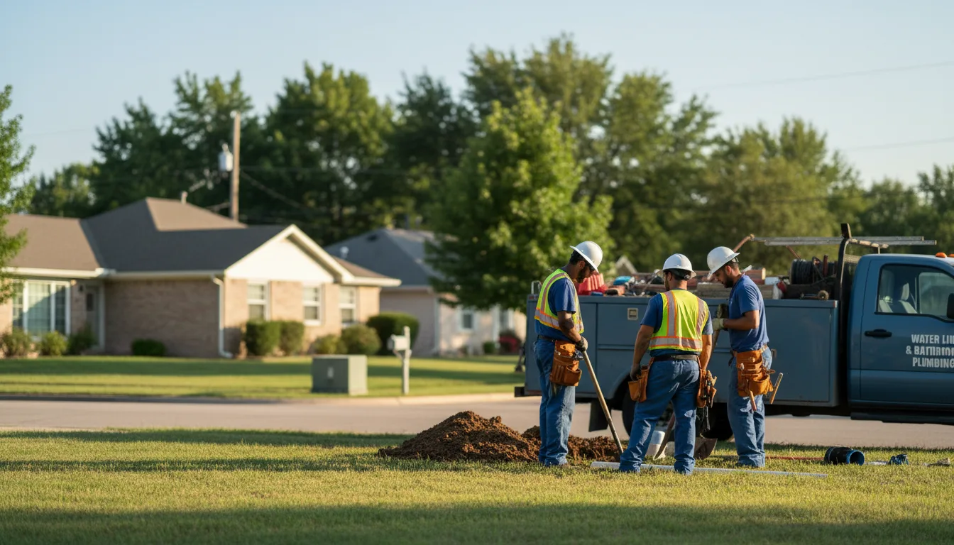 Residential water line and bathroom plumbing service in Stuttgart, AR